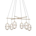 Pakabinamas šviestuvas Alani LED 32W 3000K Matinė juoda, aukso (PND-34375-6-BK)