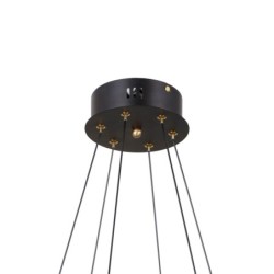 Pakabinamas šviestuvas Alani LED 32W 3000K Matinė juoda, aukso (PND-34375-6-BK)
