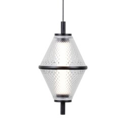 Pakabinamas šviestuvas Fuente LED 5W 3000K Matinė juoda, aukso (PND-34395-1-BK)