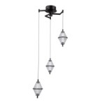 Pakabinamas šviestuvas Fuente LED 15W 3000K Matinė chromo (PND-34395-3-BK)