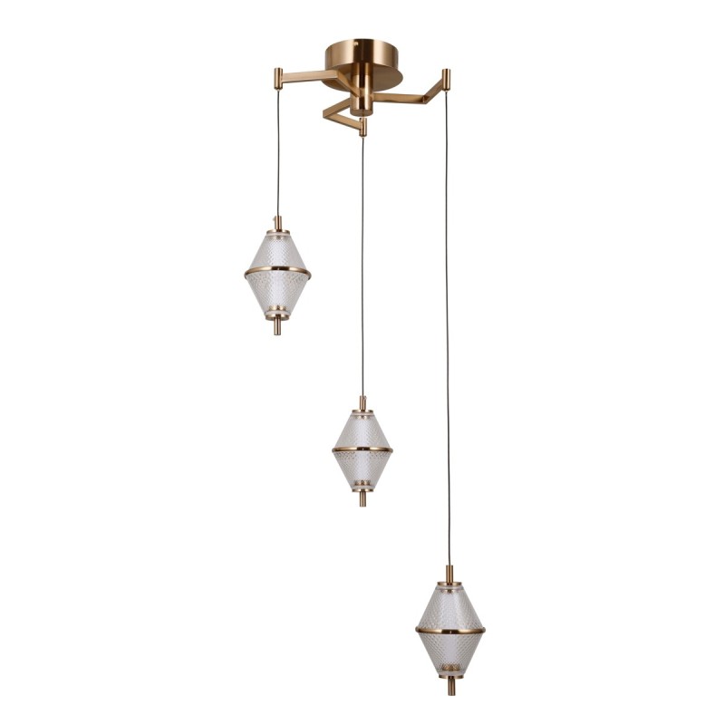 Pakabinamas šviestuvas Fuente LED 15W 3000K Aukso (PND-34395-3-HBR)