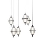 Pakabinamas šviestuvas Fuente LED 30W 3000K Matinė chromo (PND-34395-6-BK)