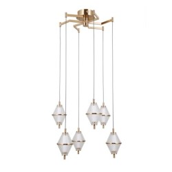 Pakabinamas šviestuvas Fuente LED 30W 3000K Aukso (PND-34395-6-HBR)