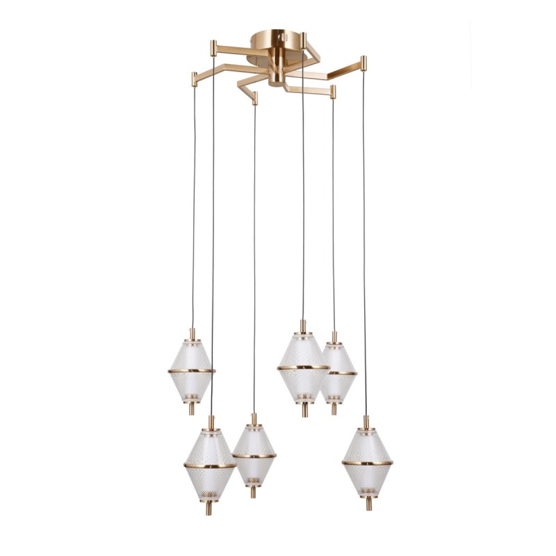 Pakabinamas šviestuvas Fuente LED 30W 3000K Aukso (PND-34395-6-HBR)