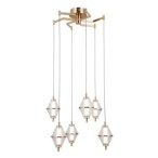 Pakabinamas šviestuvas Fuente LED 30W 3000K Aukso (PND-34395-6-HBR)