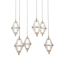 Pakabinamas šviestuvas Fuente LED 30W 3000K Aukso (PND-34395-6-HBR)
