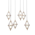 Pakabinamas šviestuvas Fuente LED 30W 3000K Aukso (PND-34395-6-HBR)