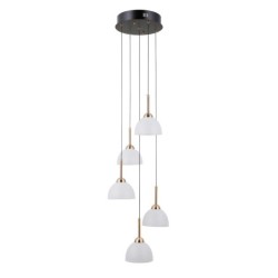 Pakabinamas šviestuvas Montiela LED 25W 3000K Matinė juoda, aukso (PND-34374-5-BK)