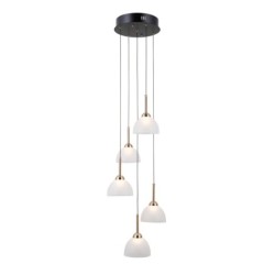 Pakabinamas šviestuvas Montiela LED 25W 3000K Matinė juoda, aukso (PND-34374-5-BK)