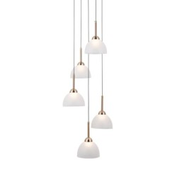 Pakabinamas šviestuvas Montiela LED 25W 3000K Matinė juoda, aukso (PND-34374-5-BK)
