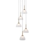 Pakabinamas šviestuvas Montiela LED 25W 3000K Matinė juoda, aukso (PND-34374-5-BK)