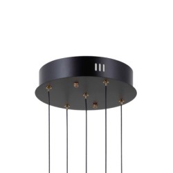 Pakabinamas šviestuvas Montiela LED 25W 3000K Matinė juoda, aukso (PND-34374-5-BK)