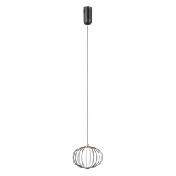 Pakabinamas šviestuvas Rabel LED 5W 3000K Matinė juoda (PND-344221-1-BK)