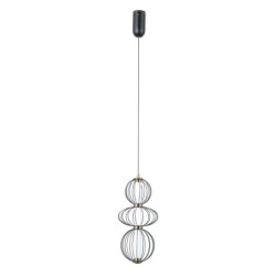 Pakabinamas šviestuvas Rabel LED 10W 3000K Matinė juoda (PND-344221-3V-BK)