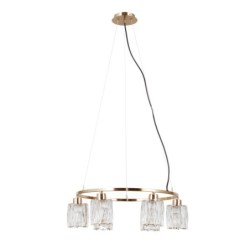 Pakabinamas šviestuvas Simona 6xE14 Aukso (PND-40814-6-HBR)