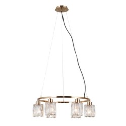 Pakabinamas šviestuvas Simona 6xE14 Aukso (PND-40814-6-HBR)
