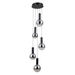 Pakabinamas šviestuvas Strela LED 25W 3000K Matinė juoda (PND-34378-5S-BK)