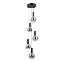 Pakabinamas šviestuvas Strela LED 25W 3000K Matinė juoda (PND-34378-5S-BK)