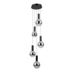 Pakabinamas šviestuvas Strela LED 25W 3000K Matinė juoda (PND-34378-5S-BK)