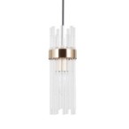 Pakabinamas šviestuvas Taraso 3xE14 Matinė juoda, aukso (PND-40760-3-BK-HBR)