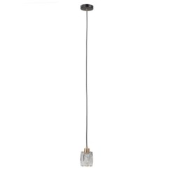 Pakabinamas šviestuvas Torno 1xE14 Matinė juoda, aukso (PND-40813-1-BK-HBR)