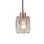 Pakabinamas šviestuvas Torno 1xE14 Matinė juoda, aukso (PND-40813-1-BK-HBR)
