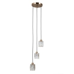Pakabinamas šviestuvas Torno 3xE14 Aukso (PND-40813-3R-HBR)