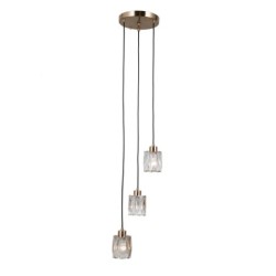 Pakabinamas šviestuvas Torno 3xE14 Aukso (PND-40813-3R-HBR)