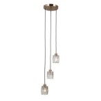 Pakabinamas šviestuvas Torno 3xE14 Aukso (PND-40813-3R-HBR)