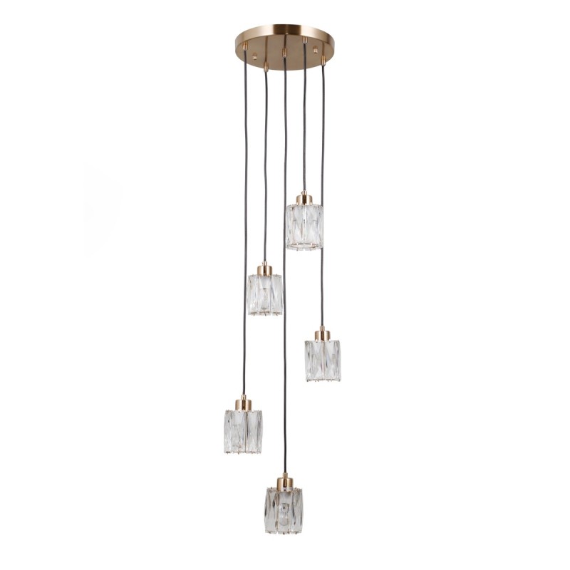 Pakabinamas šviestuvas Torno 5xE14 Aukso (PND-40813-5R-HBR)