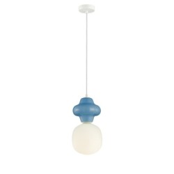 Pakabinamas šviestuvas Latera 1xE14 Mėlyna Balta Matinė (PND-94331-1L-BLU)