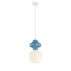 Pakabinamas šviestuvas Latera 1xE14 Mėlyna Balta Matinė (PND-94331-1L-BLU)