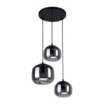 Pakabinamas šviestuvas Calto 3xE27 Smėlio Šlifuota Juoda (PND-67705-3-BK-SG)