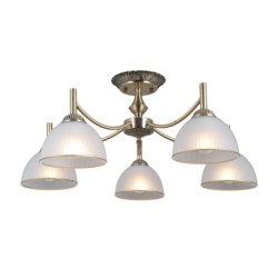 Pakabinamas šviestuvas Fener 5xE27 Antikvarinė Žalvario (PND-40653-5-ABR-WH)