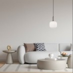 Pakabinamas šviestuvas Penzi 1xE27 Sidabro (PND-31981-1S-SC-WH)