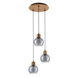 Pakabinamas šviestuvas Velma 3xE27 Medžio (PND-67505-3-WD)