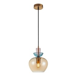 Pakabinamas šviestuvas Fanda 1xE27 Aukso (PND-31882-1-GD-AMB)