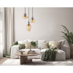Pakabinamas šviestuvas Fanda 3xE27 Aukso (PND-31882-3A-GD-AMB)