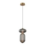 Pakabinamas šviestuvas Nico LED 11W 3000K Juoda Antikvarinė Žalvario Aukso (PND-8545-2A-AB-SG)