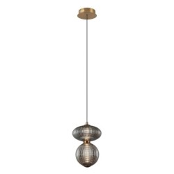 Pakabinamas šviestuvas Nico LED 7W 3000K Juoda Antikvarinė Žalvario Aukso (PND-8545-2B-AB-SG)