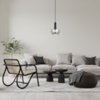 Pakabinamas šviestuvas Stabla 1xE27 Juoda (PND-30084-1-BK-SG)