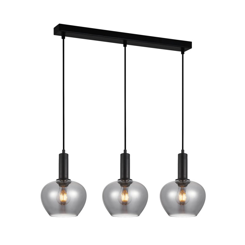 Pakabinamas šviestuvas Stabla 3xE27 Juoda (PND-30084-3-BK-SG)