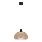Pakabinamas šviestuvas Apiro 1xE27 Juoda (PND-84638-BK-AMB)
