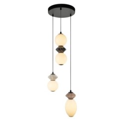 Pakabinamas šviestuvas Balos LED 19W 3000K Matinė Juoda (PND-94921-4R-BK)