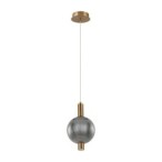 Pakabinamas šviestuvas Lenti LED 7W 3000K Juoda Aukso (PND-83631-1-BRO-SG)