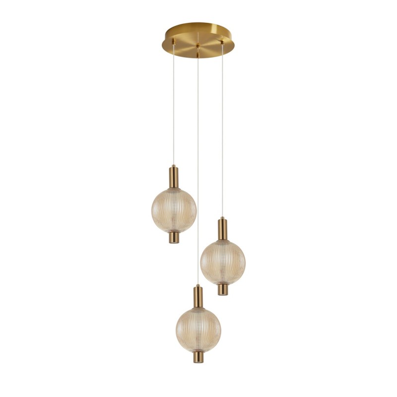 Pakabinamas šviestuvas Lenti LED 18W 3000K Juoda Aukso (PND-83631-3-AB-AMB)