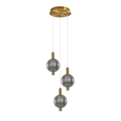 Pakabinamas šviestuvas Lenti LED 18W 3000K Juoda Aukso (PND-83631-3-BRO-SG)