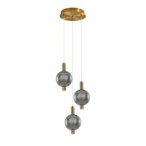 Pakabinamas šviestuvas Lenti LED 18W 3000K Juoda Aukso (PND-83631-3-BRO-SG)