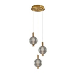 Pakabinamas šviestuvas Lenti LED 18W 3000K Juoda Aukso (PND-83631-3-BRO-SG)