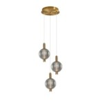 Pakabinamas šviestuvas Lenti LED 18W 3000K Juoda Aukso (PND-83631-3-BRO-SG)